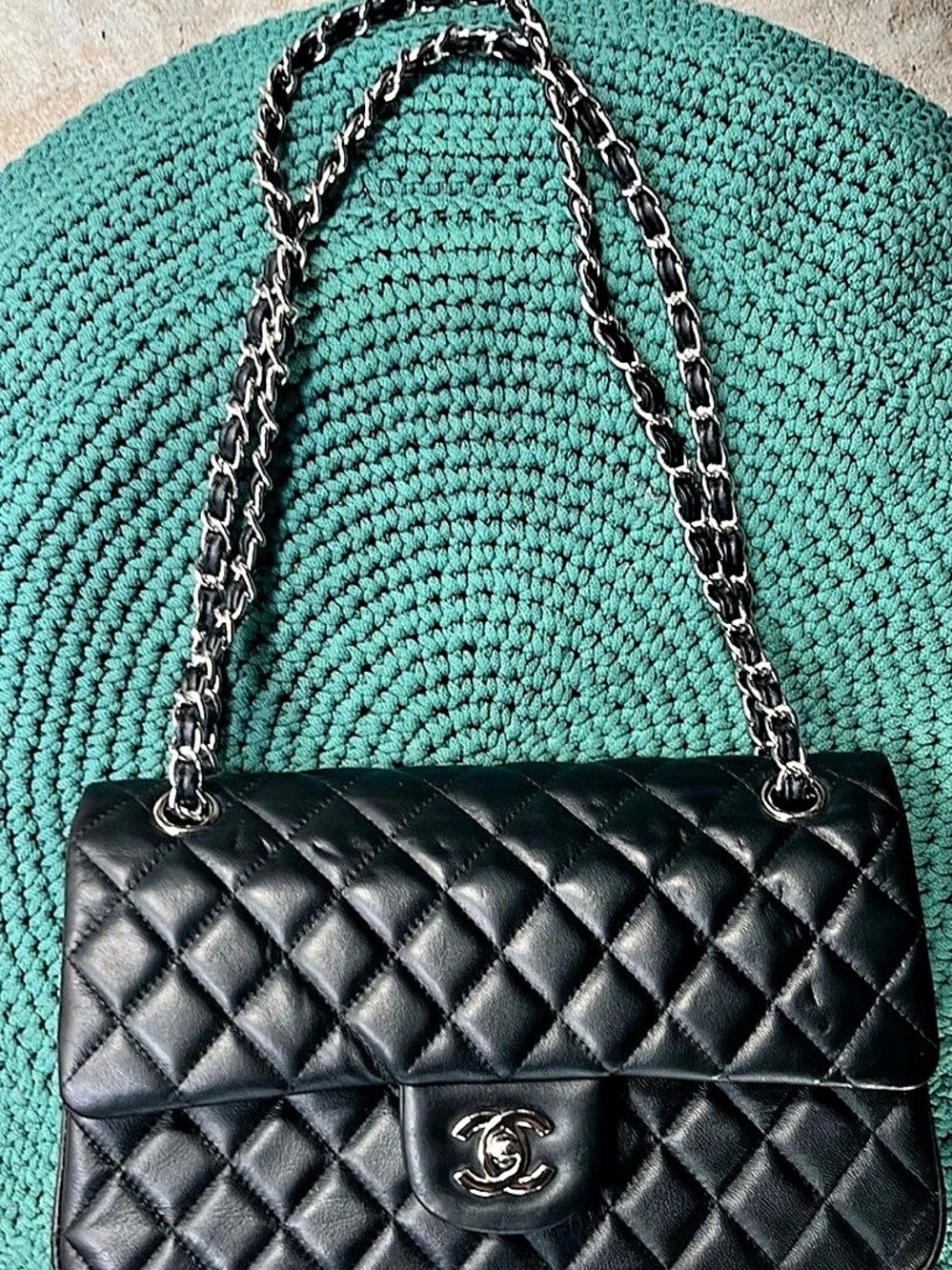 Chanel-Style Medium Classic Double Flap Bag Quilted Shoulder Bag